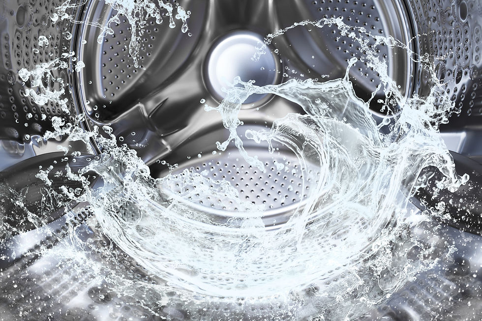 Water splash of the washing machine drum
.jpg