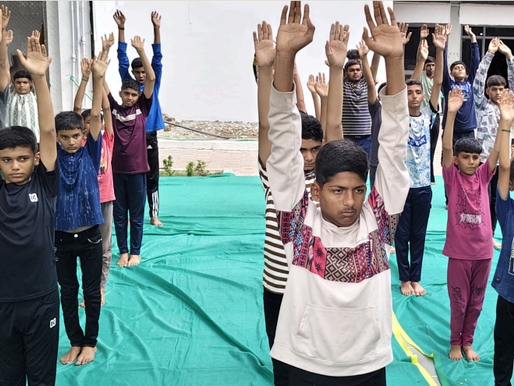 INTERNATIONAL YOGA DAY CELEBRATION AT THE AGA KHAN HOSTEL, BOTAD