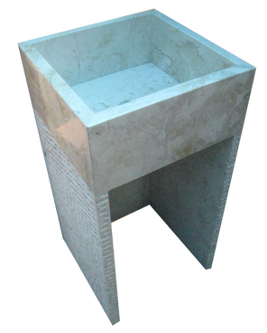 Washbasin Square Pedestal with Stripes