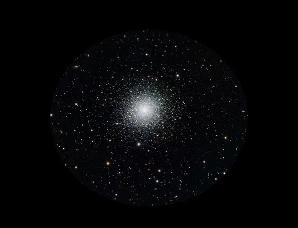 A globular cluster - thousands of stars held together by gravity in a small space.