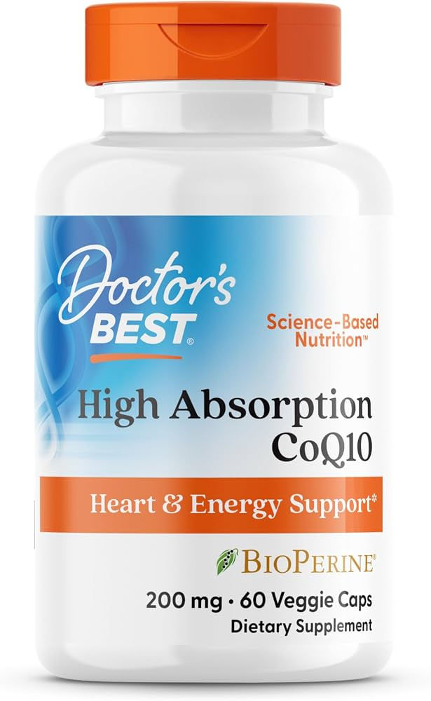 DOCTOR'S BEST High Absorption CoQ10, 200 mg (180 kapslí)