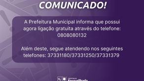 PREFEITURA CONTA COM LIGAÇÃO GRATUITA
