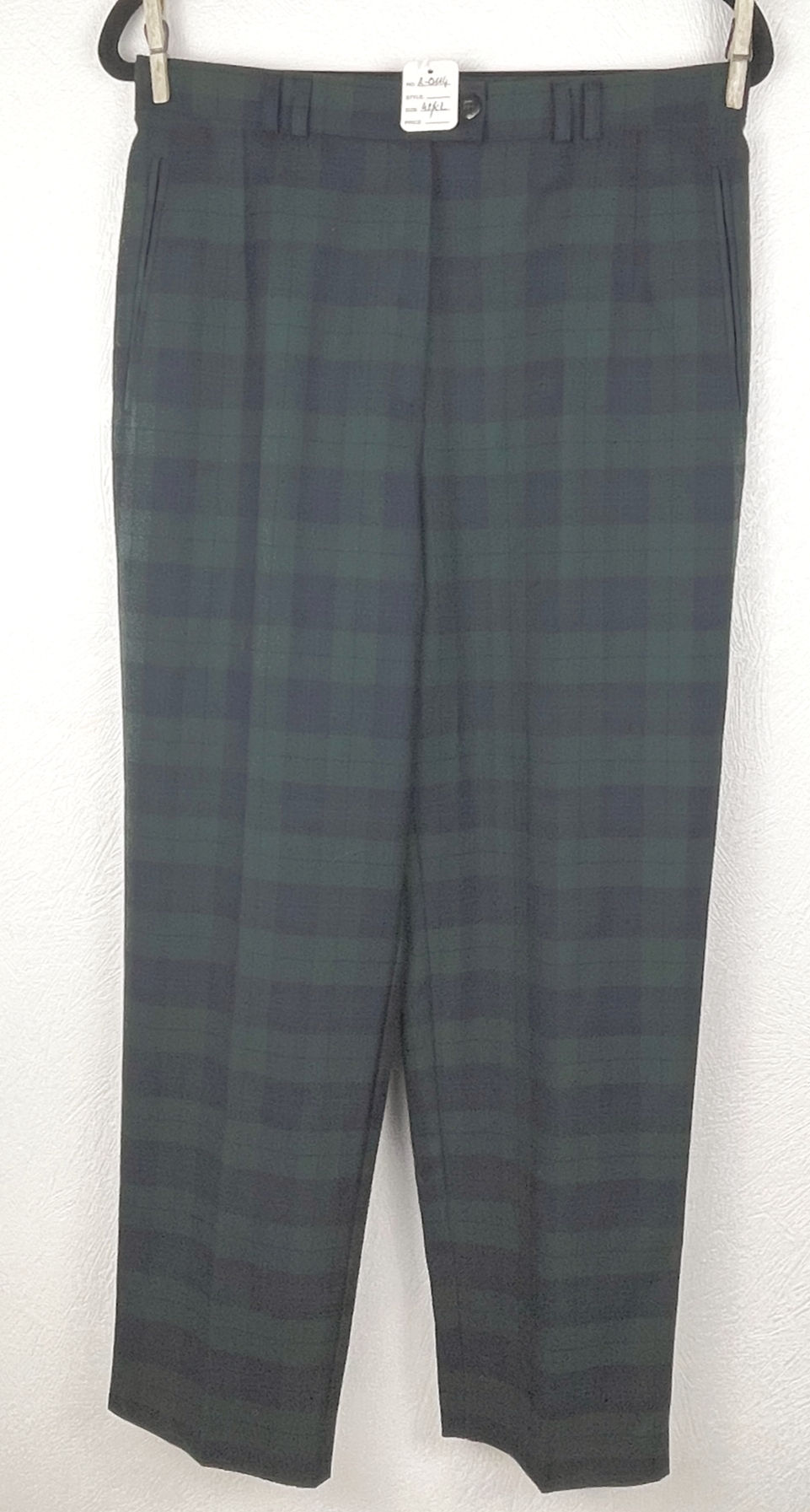 Pantalon carreaux Noir et Vert T42