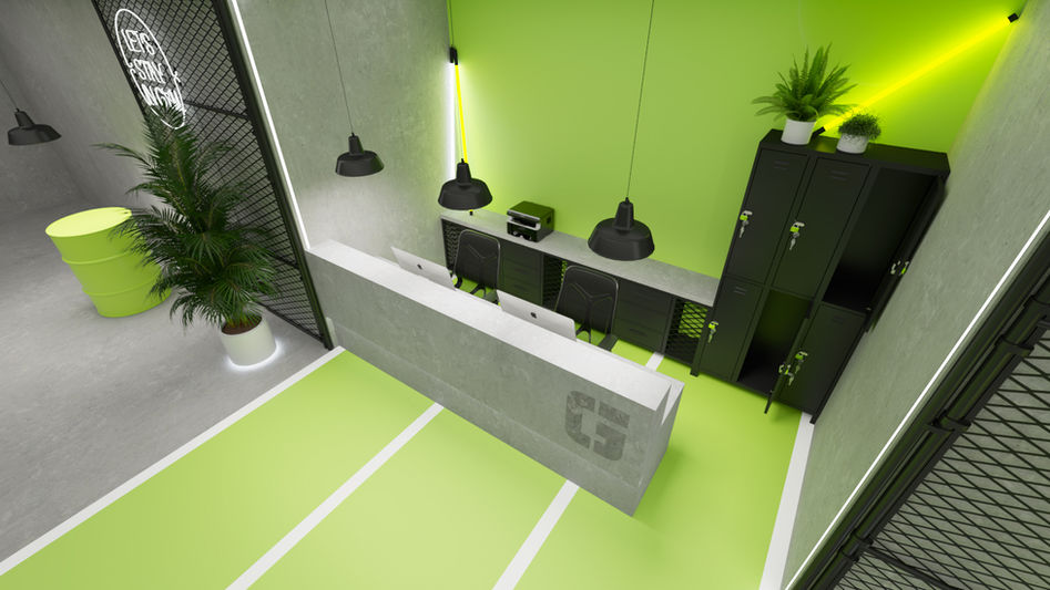 Gym Reception Concept by Vaizu Studio