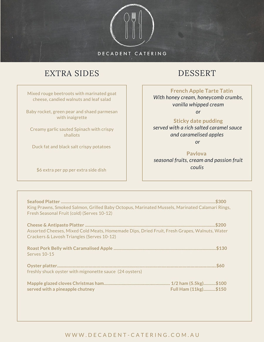 Menu Christmas
