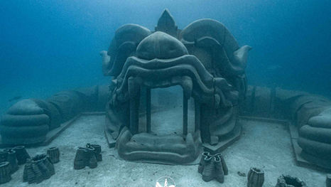 Hanuman Underwater statue at Siam Bay, Racha Yai island
