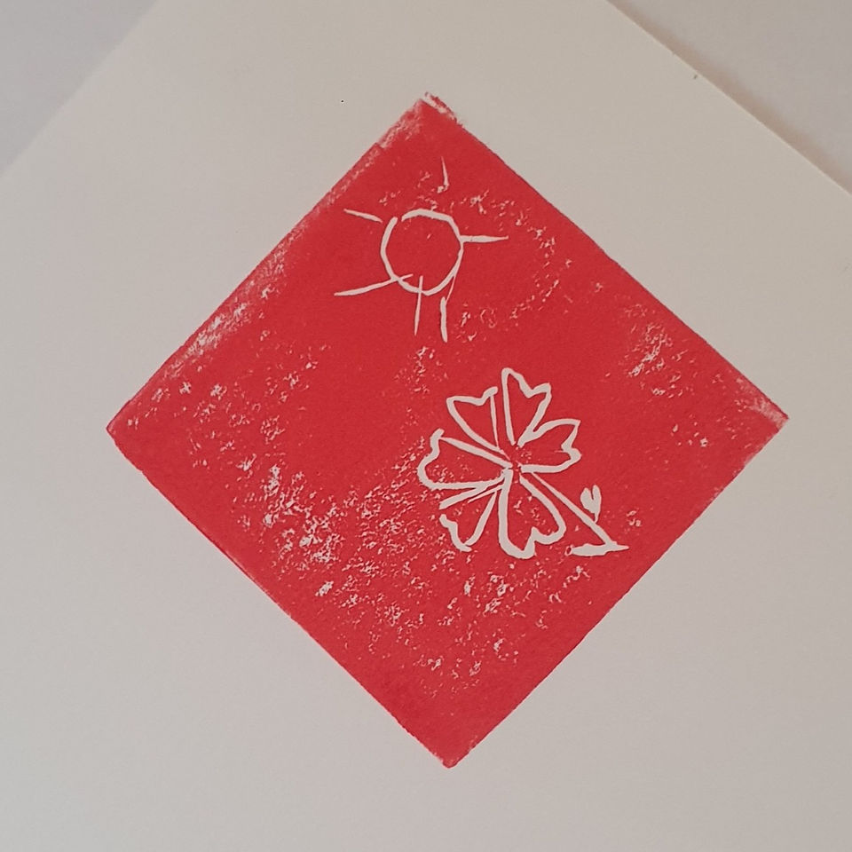 Impression d'un tampon réalisé par un enfant