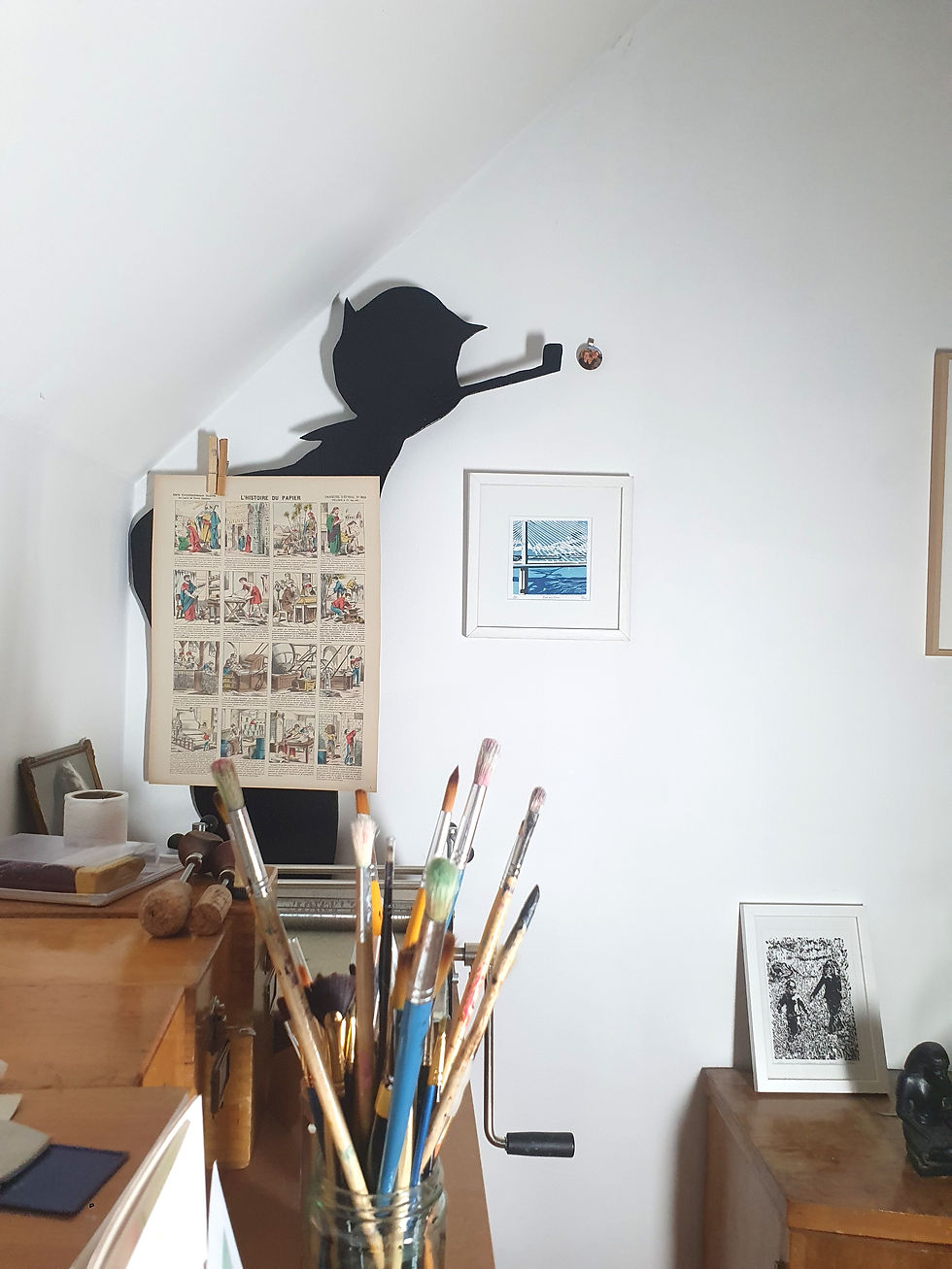 Un coin du studio de Florence Jalice