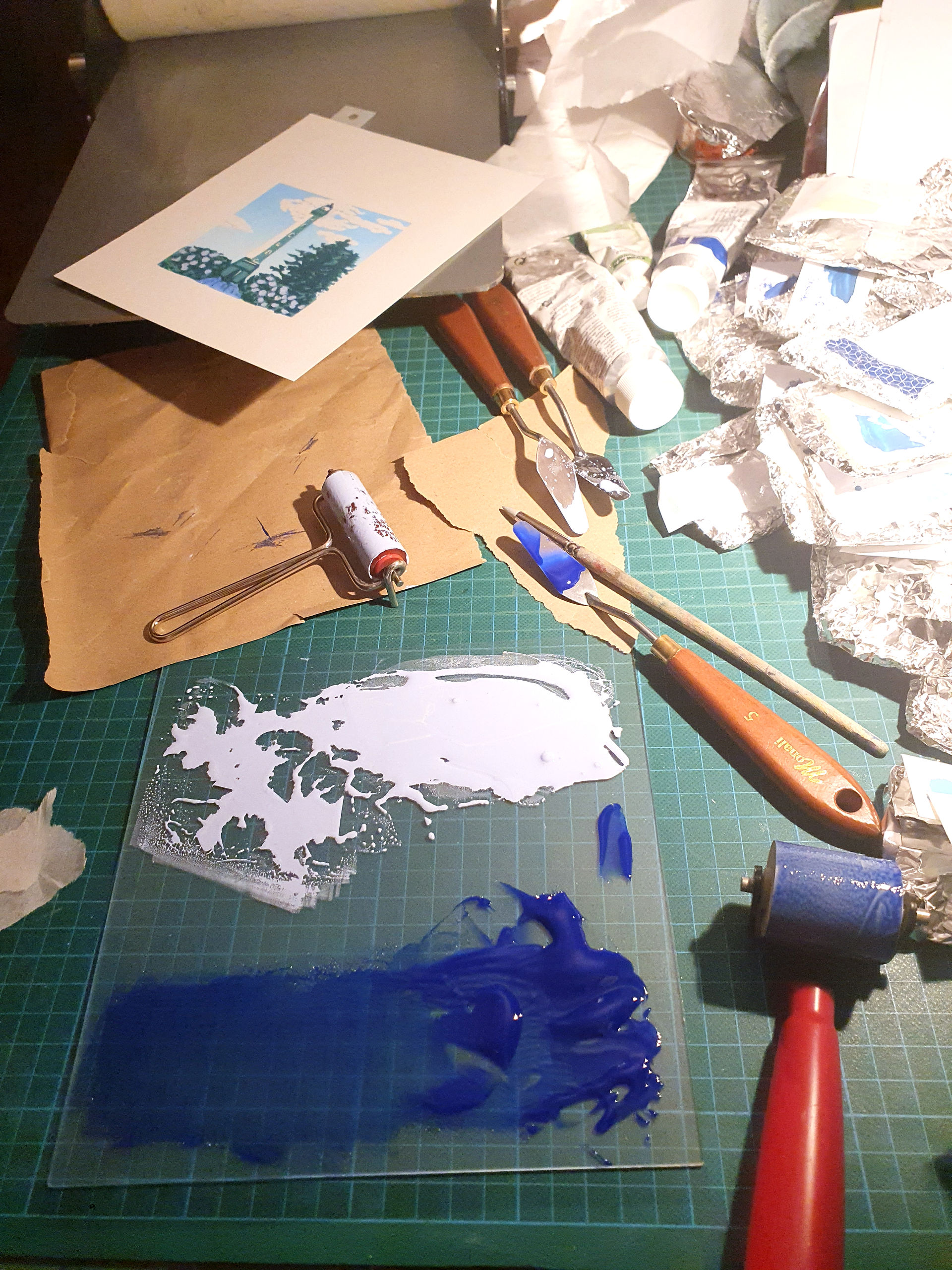 Miniprint Cadaqués 2024 - Florence Jalice's studio while preparing for her solo exhibition