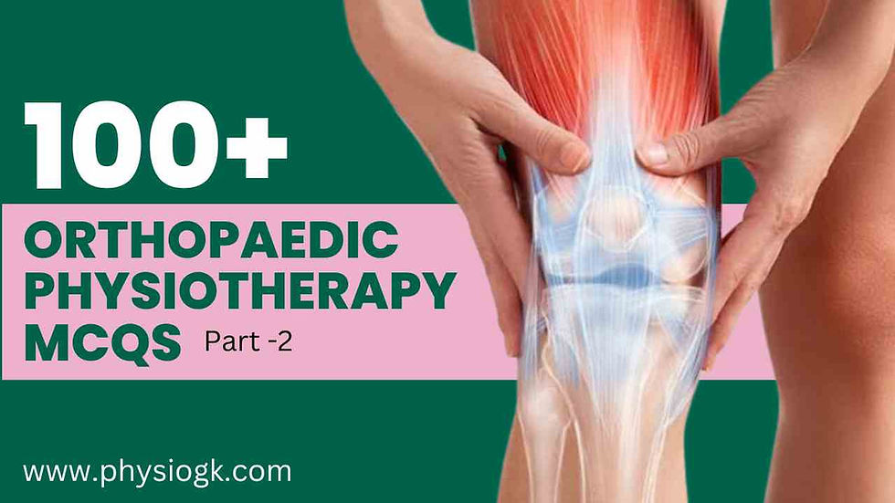 More than 100 mcqs for mpt entrance exam and other jobs vaccancy for physiotherapy