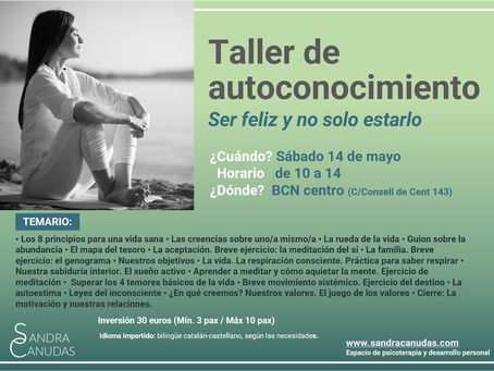 Taller "Cómo ser feliz y no solo estarlo"