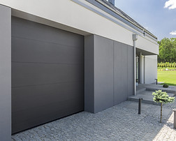 Porte de garage grise