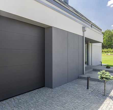 Porte de garage grise