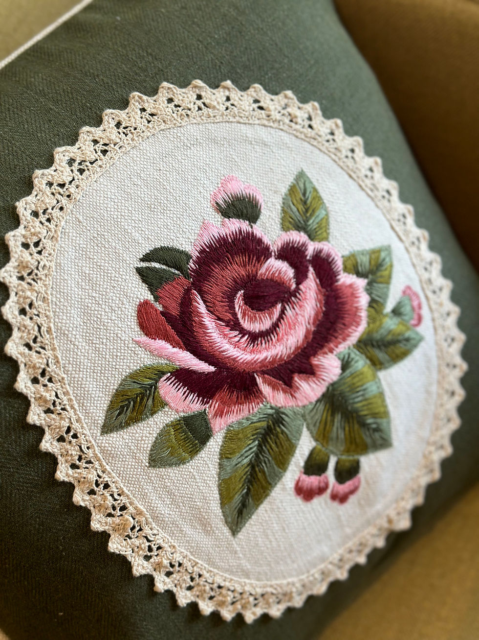 Thumbnail: Bloom Vintage Rose Cushion Cover