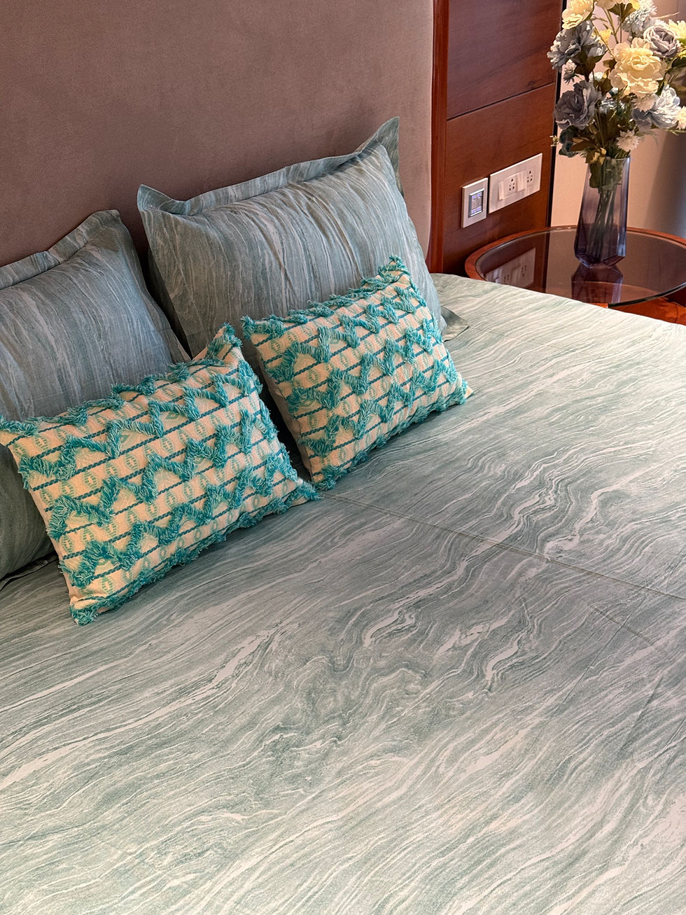Thumbnail: The Minimalist Ocean Blue Bedsheet set
