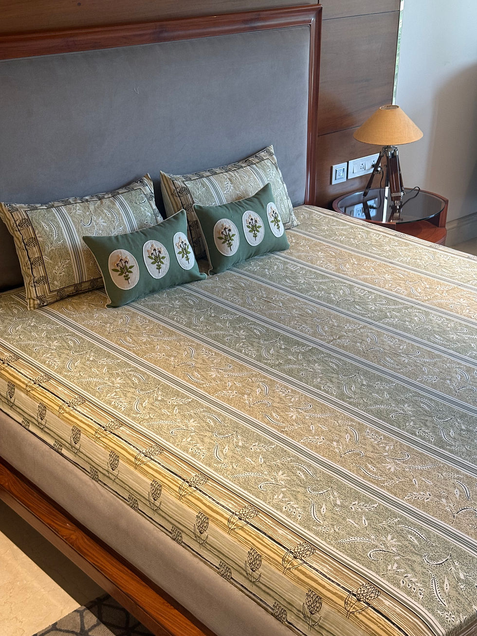 Thumbnail: The Minimalist Sunshine Sage Budget Bedsheet Set