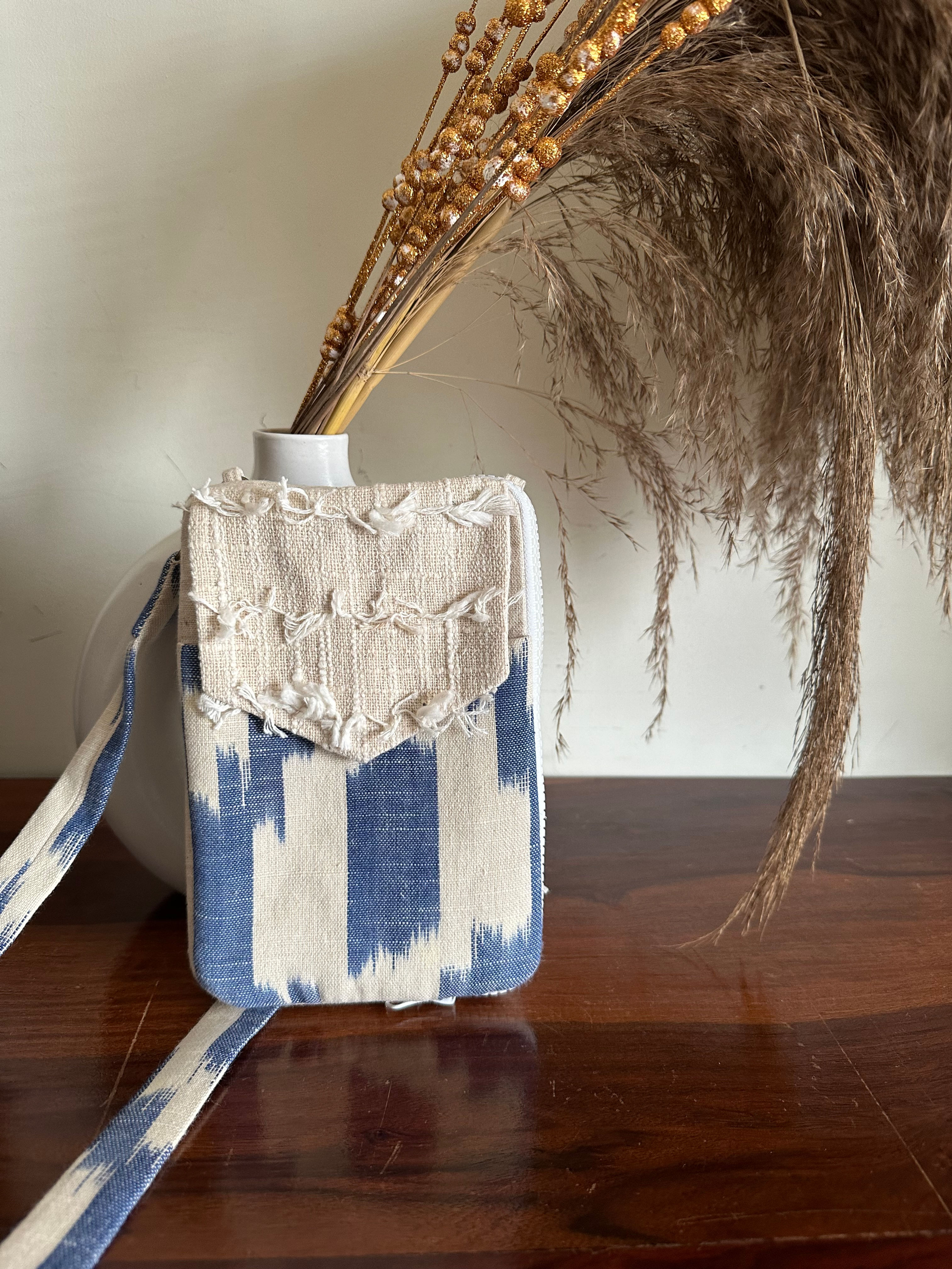 Distressed Ikkat Wallet Sling