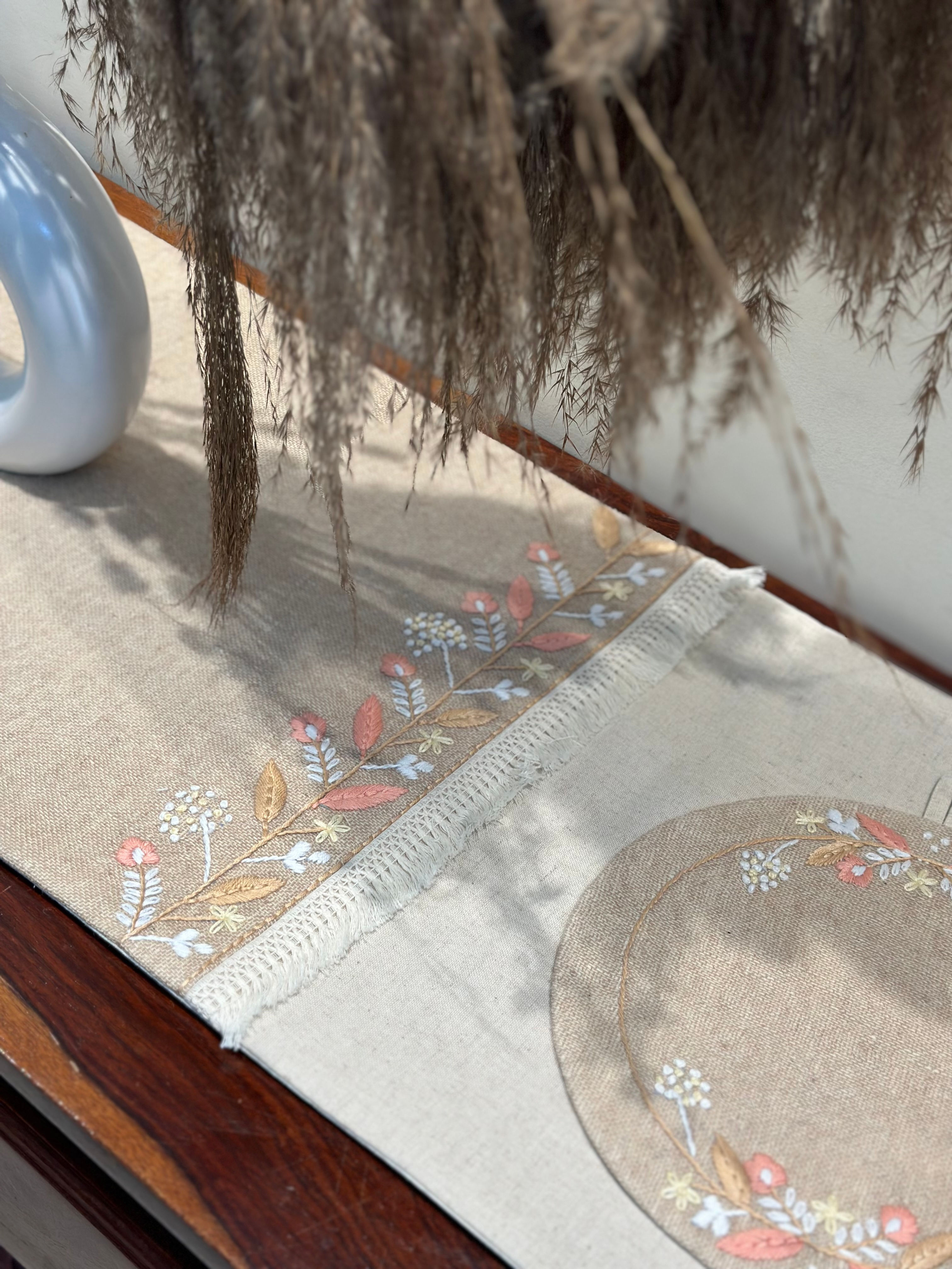 Raw Bloom Valley of Flowers Table Runner