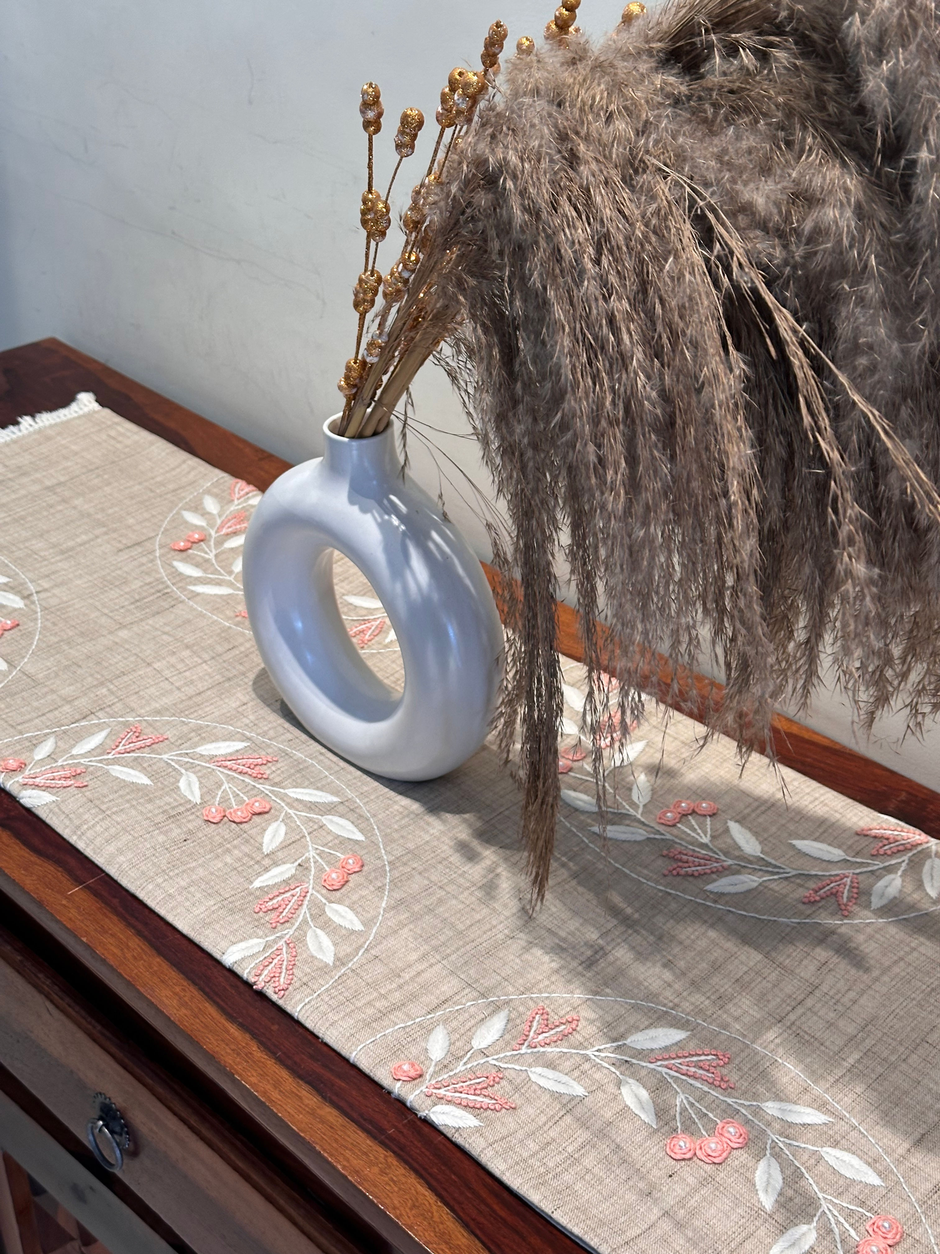 Bloom Halo of Flowers Table Runner