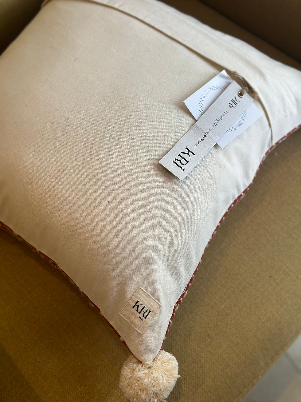 Thumbnail: Distressed Rust Lines Cushion Cover