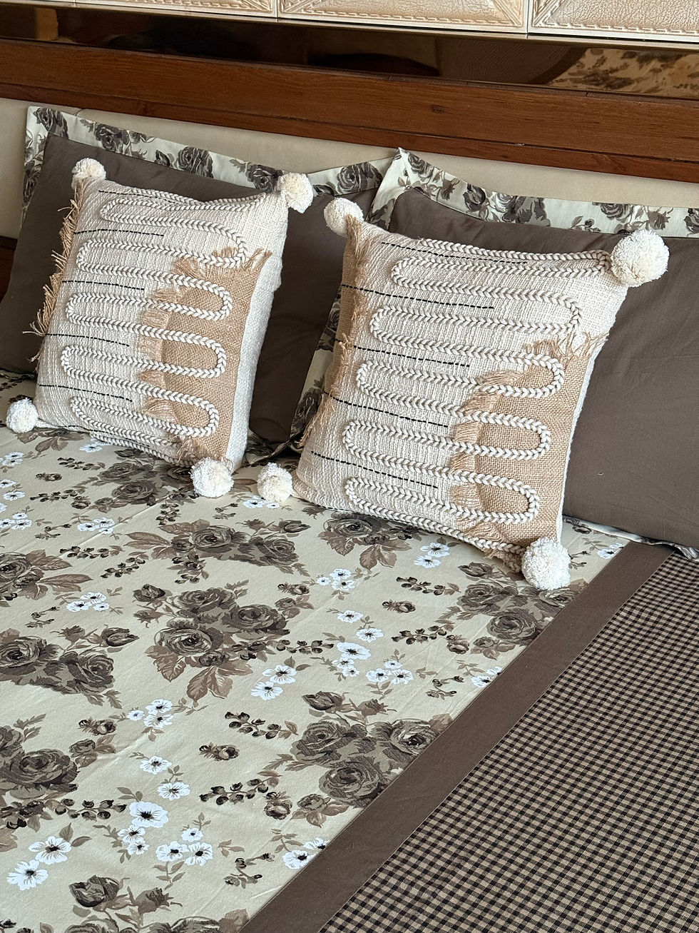 Thumbnail: Bloom Hazelnut Florals Bedsheet Set