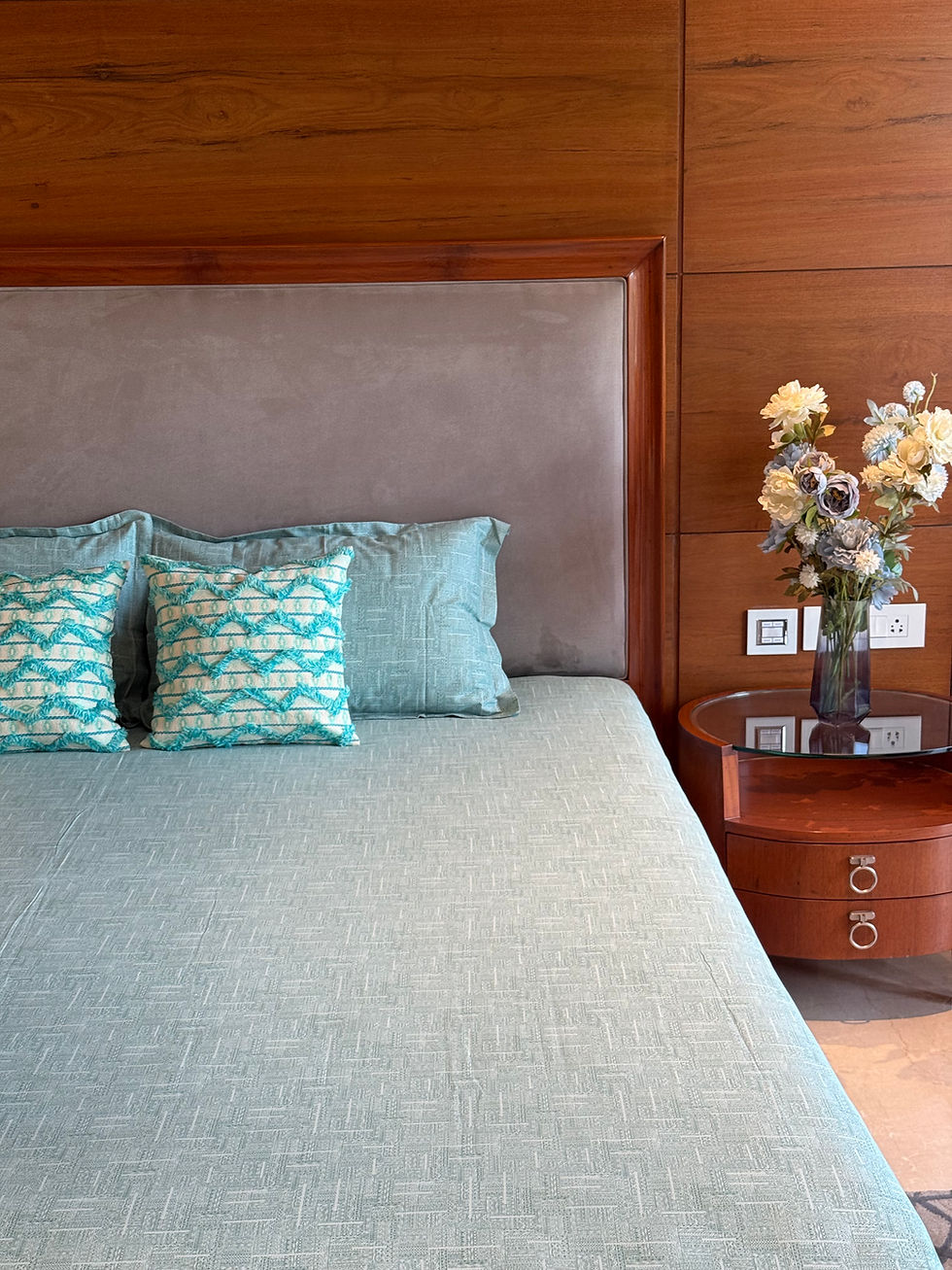 Thumbnail: The Minimalist Ocean Blue Bedsheet set