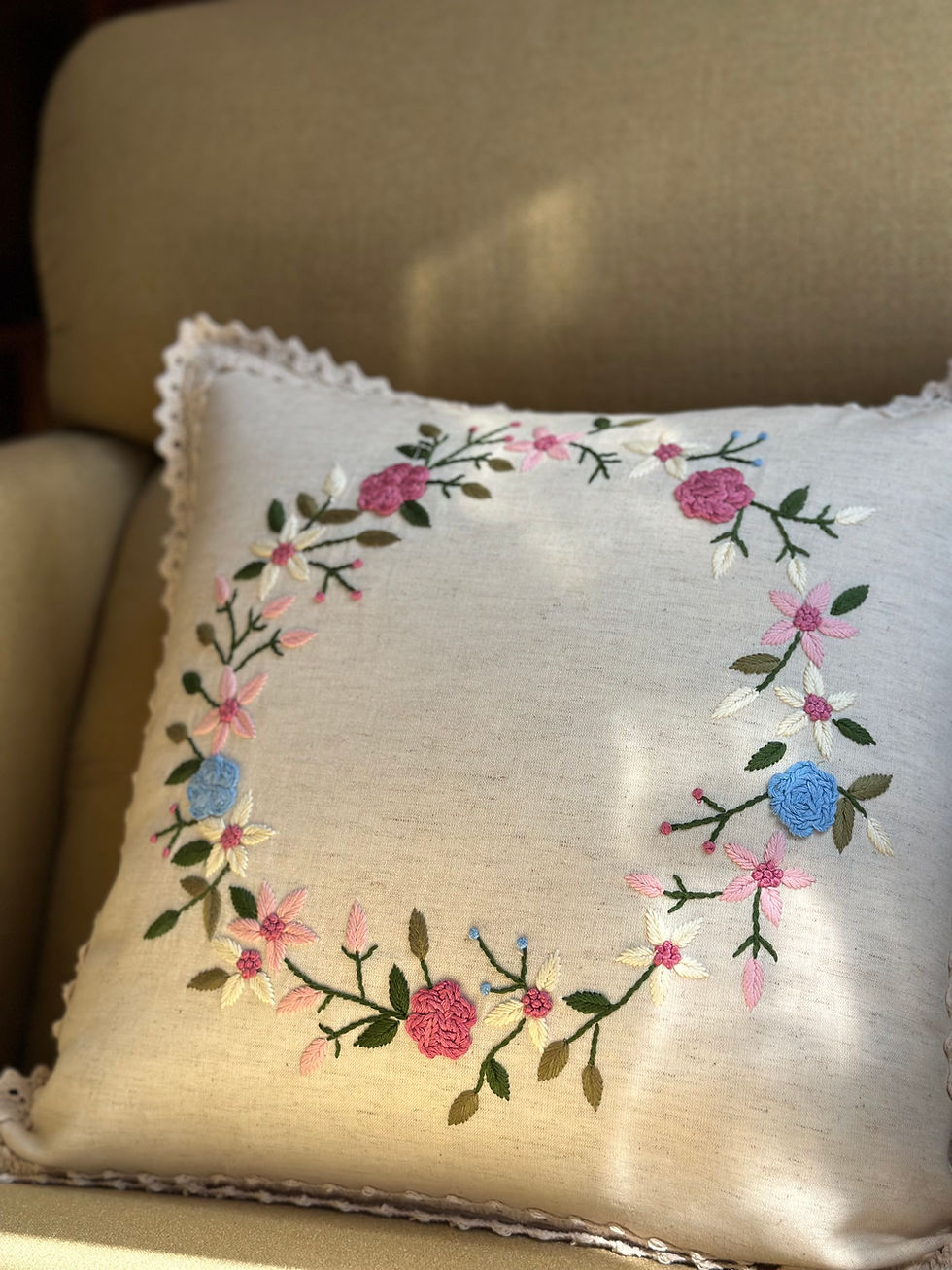 Thumbnail: Bloom Pastel Wreath Cushion Cover