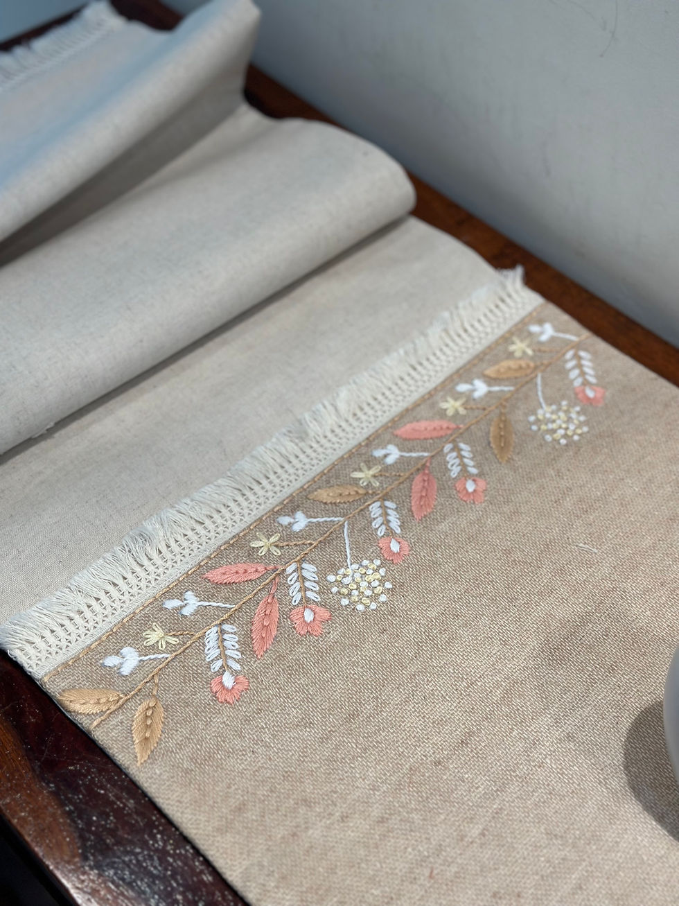 Thumbnail: Raw Bloom Valley of Flowers Table Runner