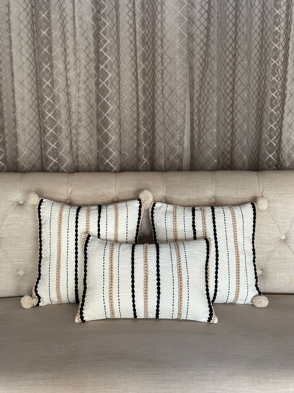 Thumbnail: Dori Black & Ivory Cushion Cover