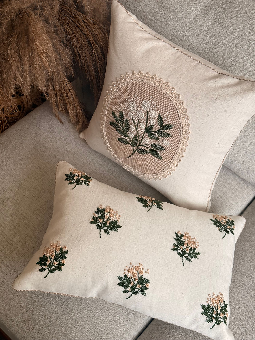 Thumbnail: Bloom Beige Hydrangeas Cushion Cover