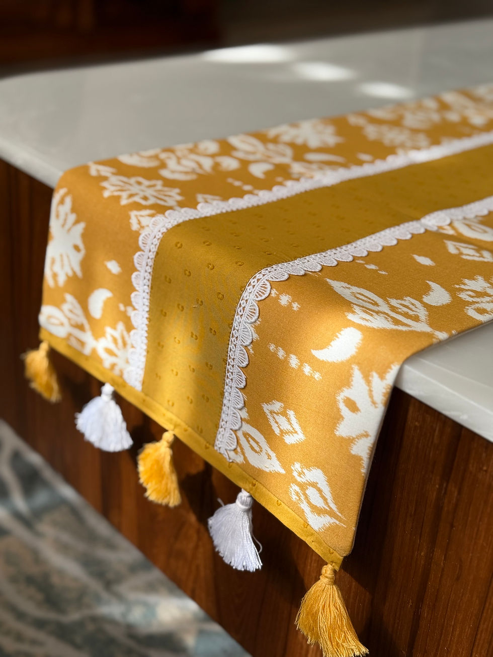 Thumbnail: The Minimalist Mustard Tassels Table Runner