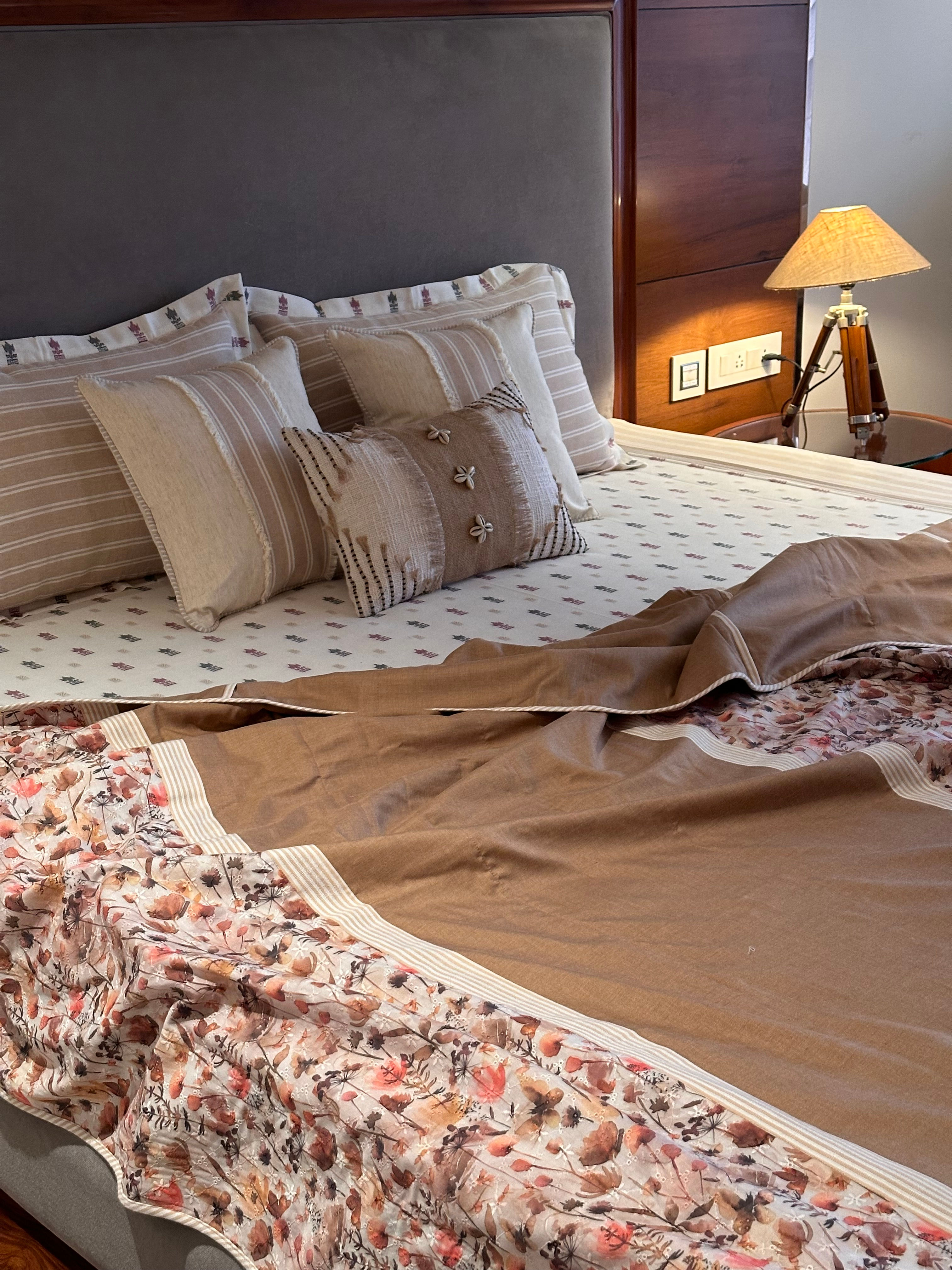 Bloom Earthy Schiffli Reversible Dohar