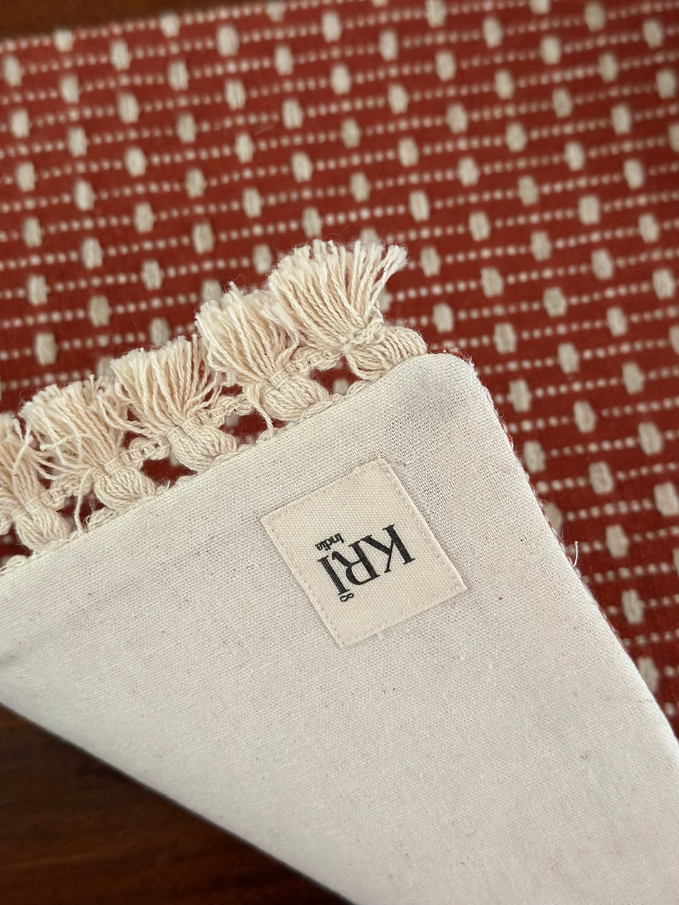 Thumbnail: Distressed Rust Lines Table Placemats Set