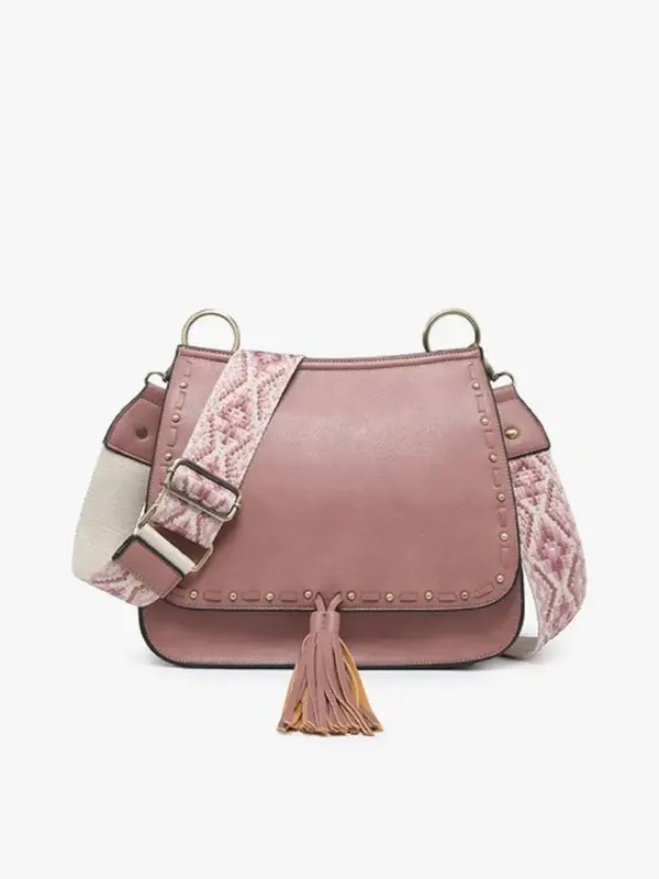 Thumbnail: Structured Flap-over Crossbody w/ Guitar Strap