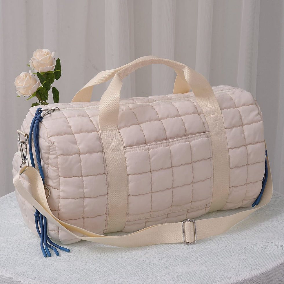 Thumbnail: Quilted Puffer Weekender/Duffel Bag
