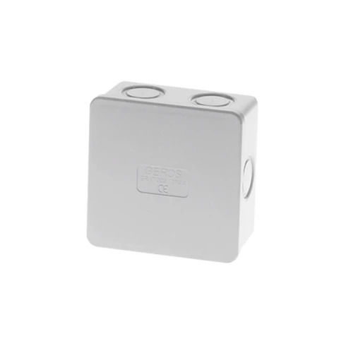 Caja plástica IP44  tapa cuadrada  s/salidas 83x43mm