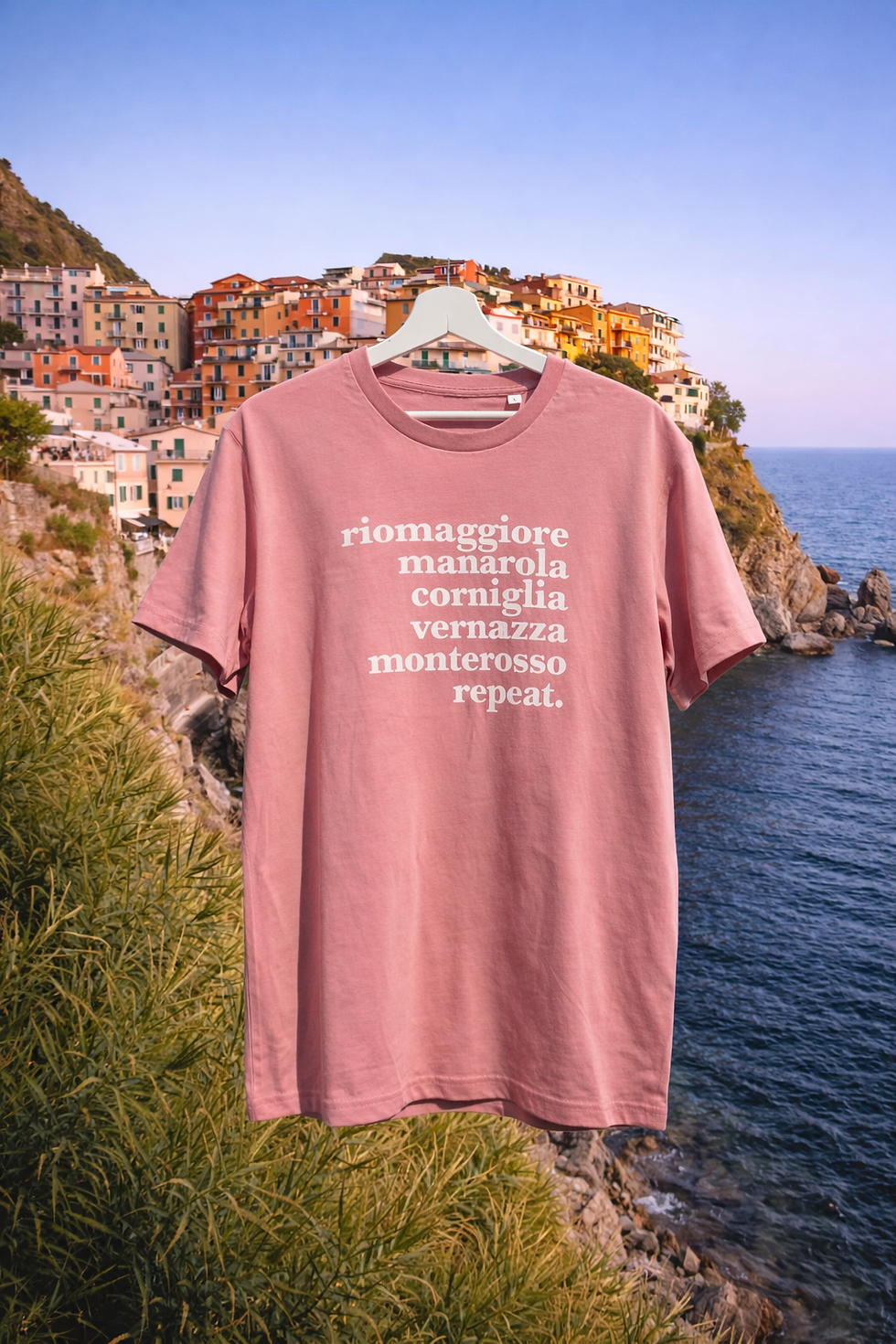 Thumbnail: Cinque Terre Repeat T-shirt - UNISEX