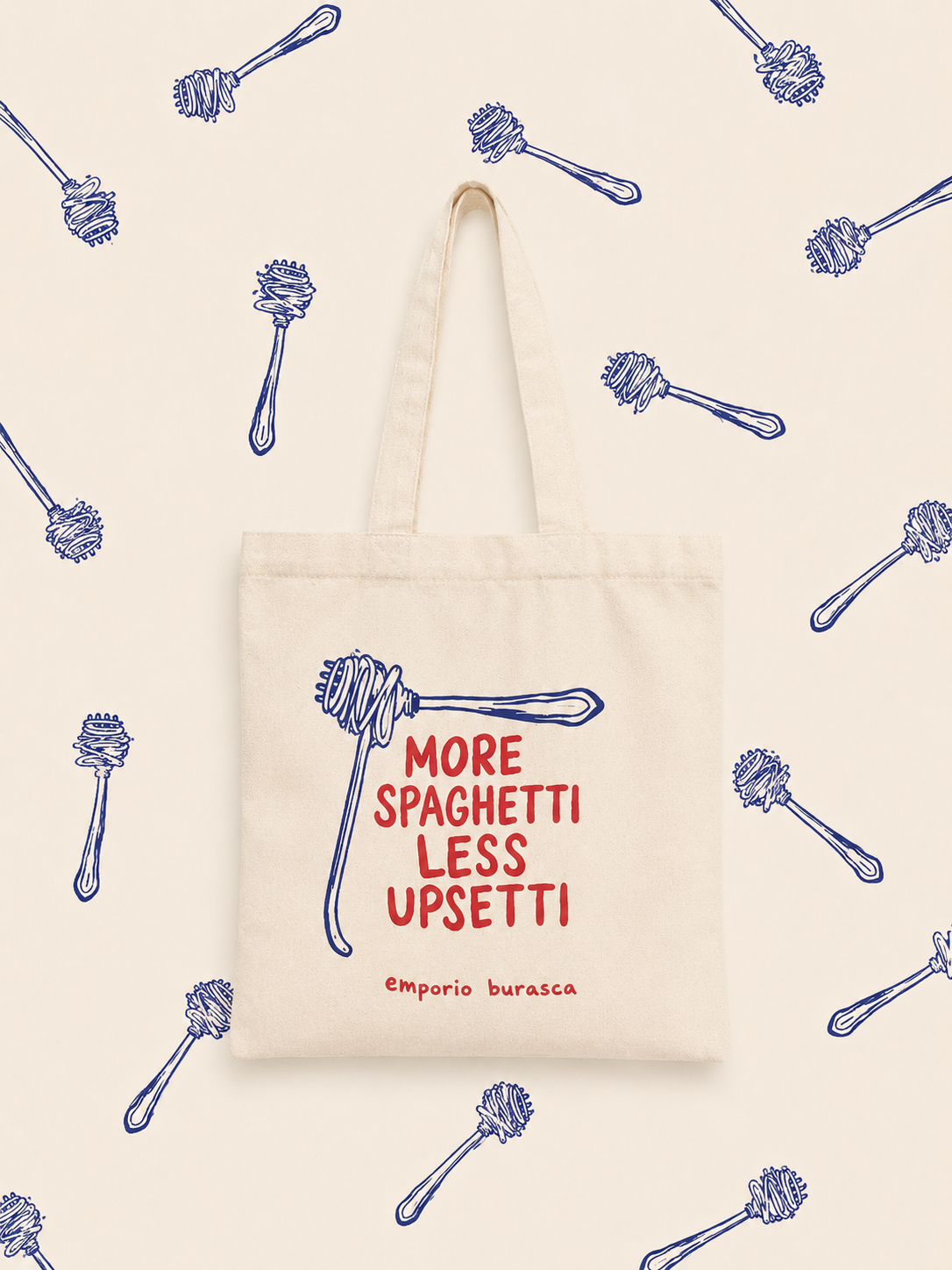 "More spaghetti less Upsetti" Tote Bag