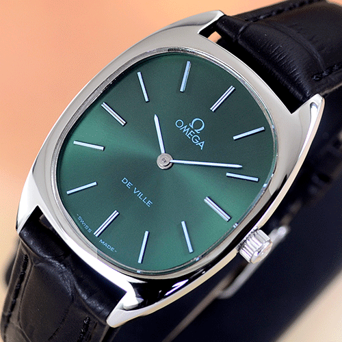 Omega De Ville Vintage Green Dial Watch Again Watches
