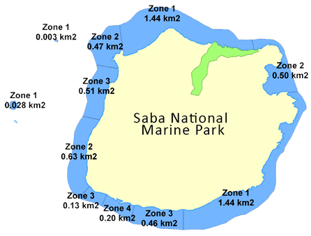 Sab National Marine Park Map