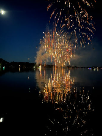 Fireworks on the lake