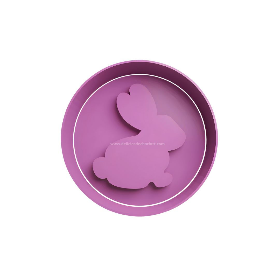 Mini Cortador Silueta Conejo Completo de Pascua