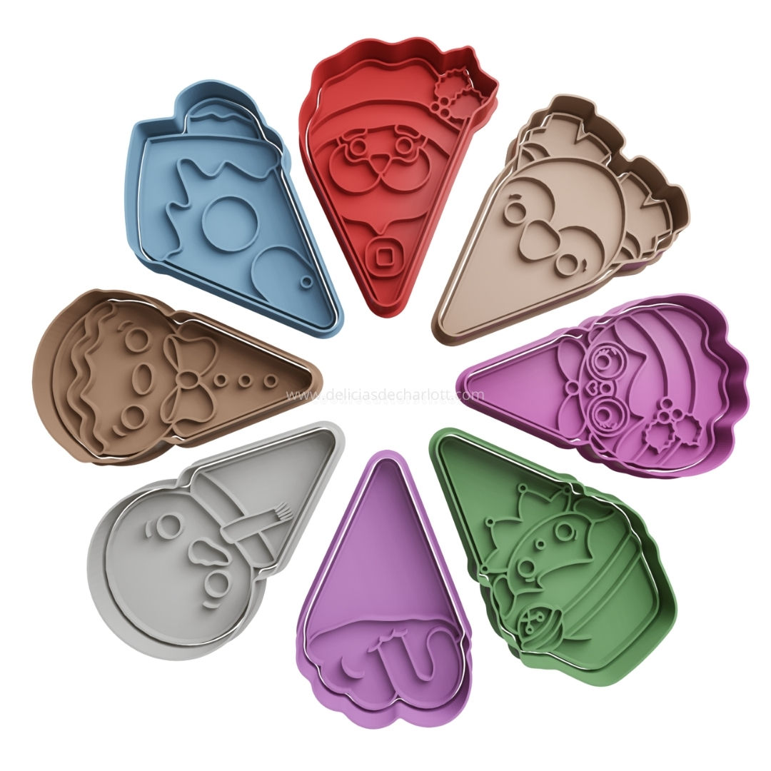 Set Cortador Pizza Navideña - Navidad