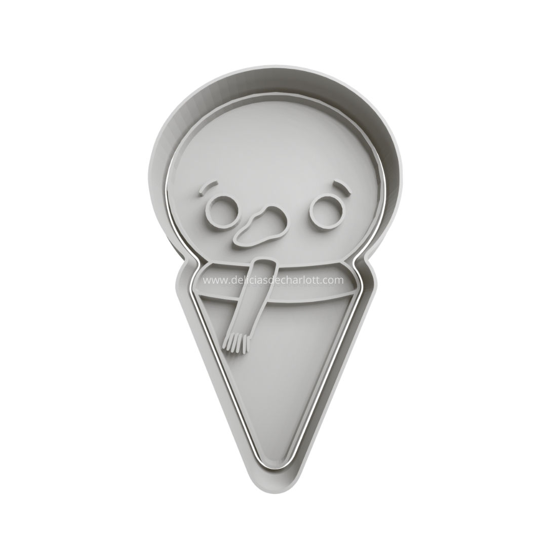 Cortador Pizza Muñeco de Nieve - Navidad