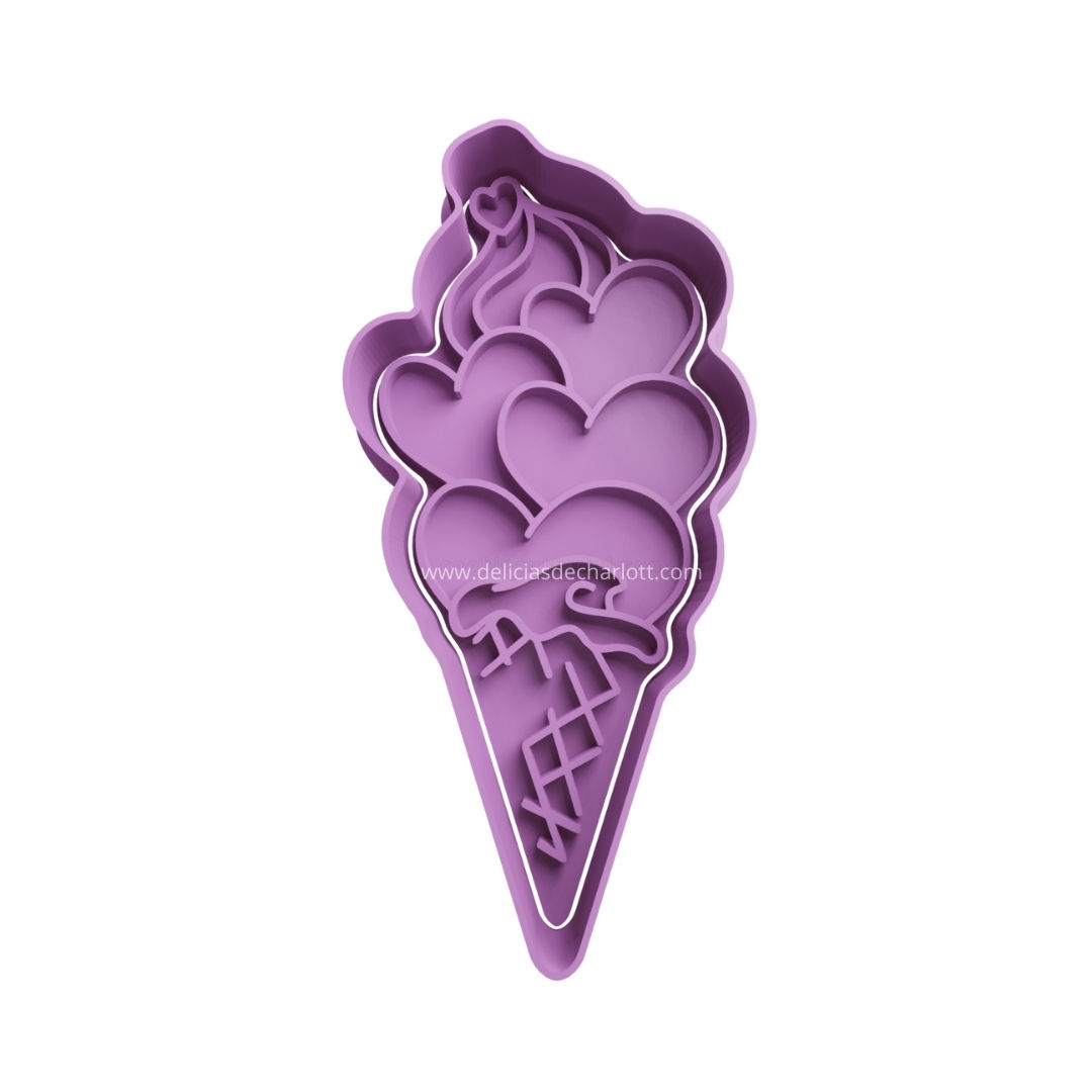 Cortador Cucurucho Corazón - San Valentín