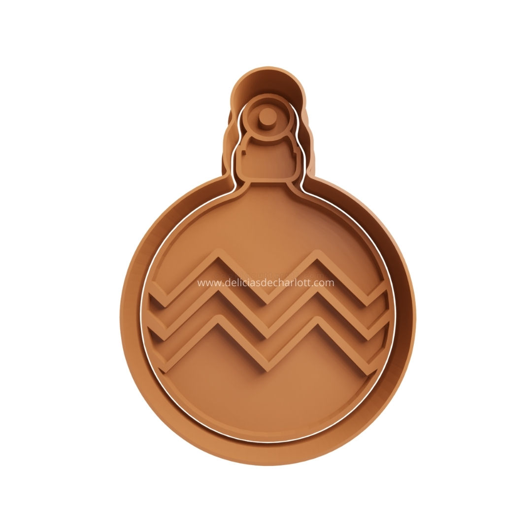 Cortador Bola Árbol Zig Zag - Navidad