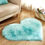 الصورة المصغرة: Heart Shape Fluffy Rugs Washable Faux Fur Rug For Kids Bedroom Sofas Cushion Mat