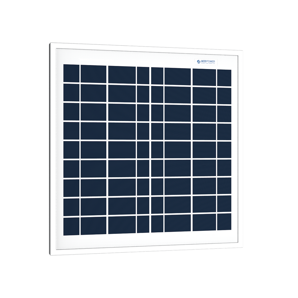 الصورة المصغرة: ACOPower 15W Poly Solar Panel for 12 Volt Battery Charging