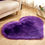 الصورة المصغرة: Heart Shape Fluffy Rugs Washable Faux Fur Rug For Kids Bedroom Sofas Cushion Mat