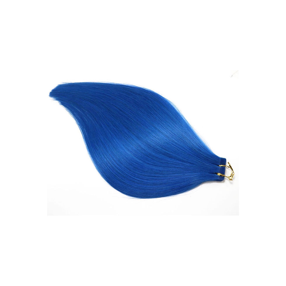 Thumbnail: Tape In Hair Extensions. 100% Human Remy Hair. Colour(s) Electric Blue.
